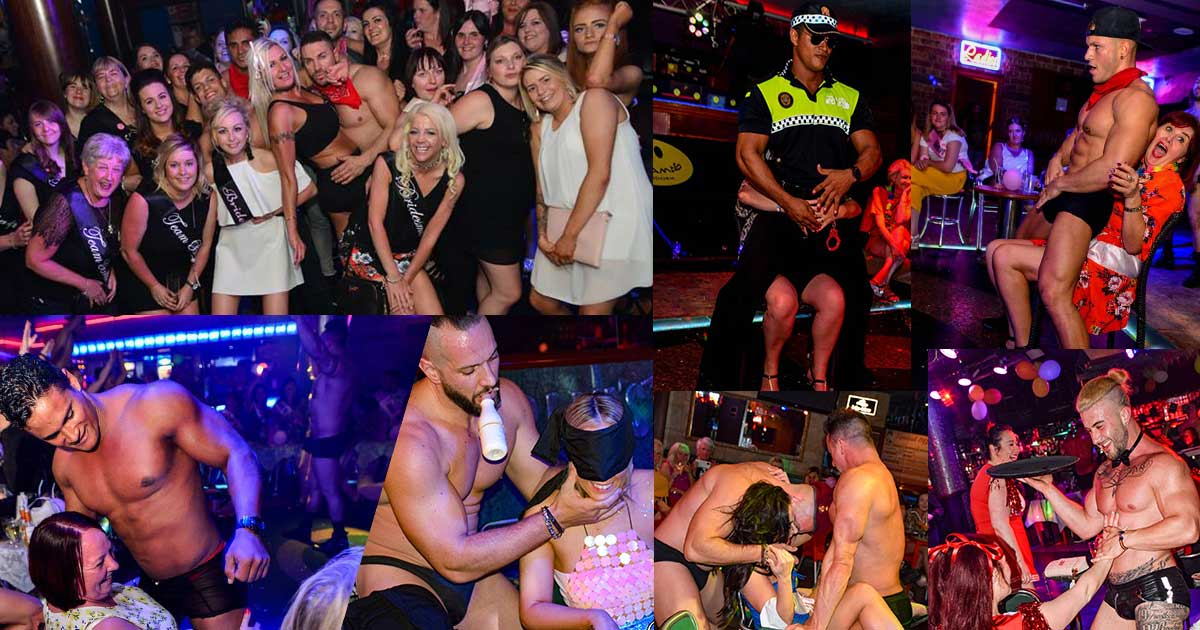 Male strip shows in Benidorm for hen party's